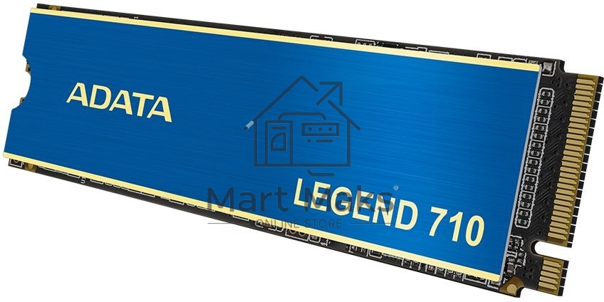 Накопитель SSD ADATA LEGEND 710, 512Gb, PCIe 3.0 x4, M.2 2280, NVMe, R/W 2400/1600, с радиатором