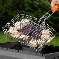 Решетка гриль Camping Palisad 305х235х55 мм объемная хромир.