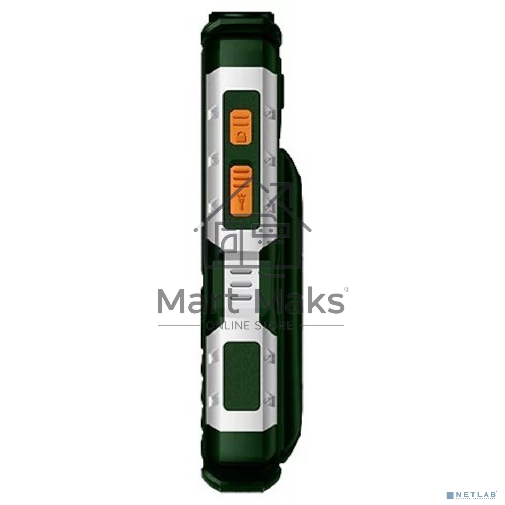 Мобильный телефон BQ 2430 Tank Power Green&silver 2.4” 240x320/32+32Mb/BT/2Sim/microSD/0.3Mp/4000mAh/Powerbank