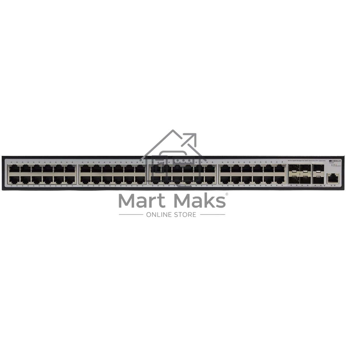 Коммутатор ORIGO Managed L3 Switch 48x1000Base-T PoE, 6x10GBase-X SFP+, PoE Budget 880W, RJ45 Console, 19