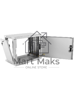 Шкаф коммутационный ЦМО (ШРН-9.350.1) настенный 9U 600x350мм пер.дв.стал.лист 200кг серый 300мм 180град.