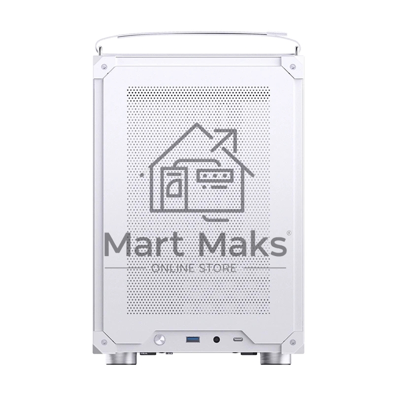 Корпус без блока питания JONSBO C6 MAX Handle, Mini-Tower, TG, no fan, 1xUSB-A 3.0 + 1xUSB-C 3.1, mATX, mITX White
