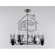 Люстра Ambrella light LH57041/6 BK/DBS/SM черный/темная латунь/дымчатый E14/6 max 40W D690*690