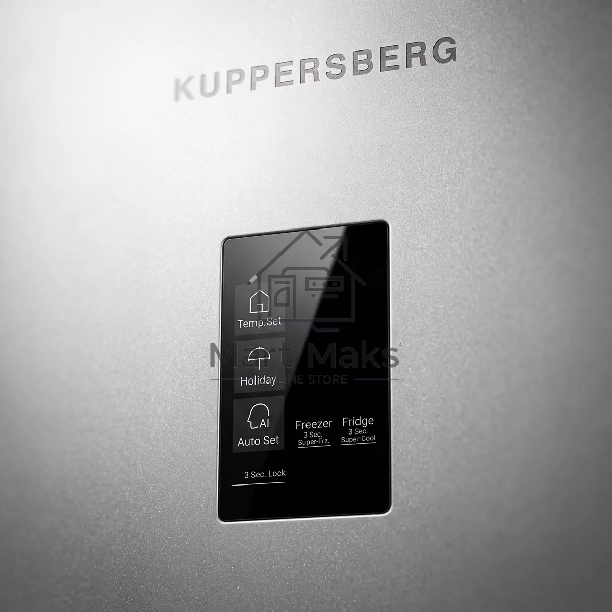 Отдельностоящий Холодильник Kuppersberg RFCN 2017 X, High-Tech, ВхШхГ 199х59.5х63 см, объем 370 (264+106) л, Total No Frost, инверторный компрессор, LED дисплей, LED освещение, супер охлаждение, супер заморозка, режим 