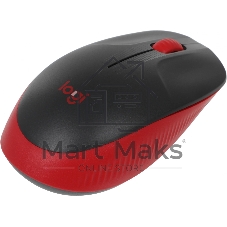 Мышь беспроводная Logitech M190 черный/красный, 1000 dpi, радиоканал, USB, кнопки - 3