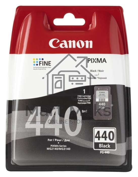 Картридж струйный Canon PG-440 5219B001 черный для Canon MG2140/3140