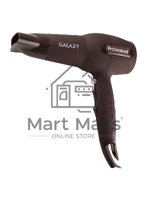 Фен для волос профессиональный Galaxy Line GL 4310, коричневый,2000 Вт, 2 скорости, 3 температурных режима, функция 