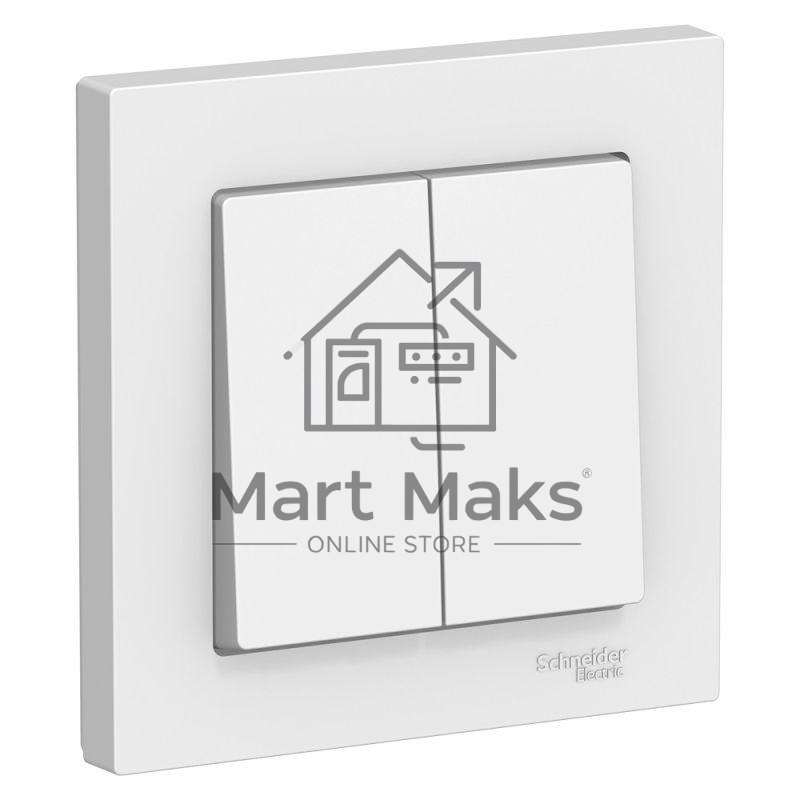 Выключатель 2-кл. ATLAS DESIGN (сх.5) 10АХ в сборе бел. SchE ATN000152