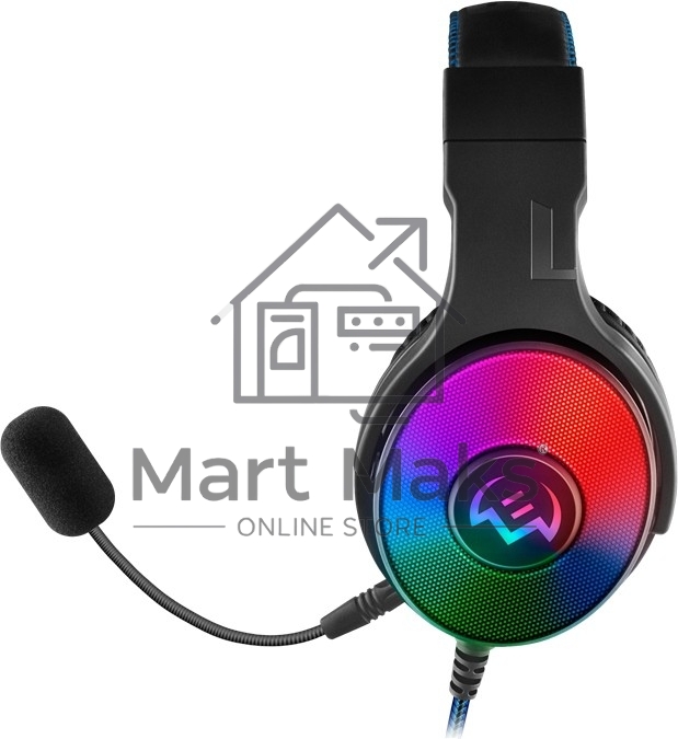 Игровые наушники SVEN AP-U1500MV с микрофоном черные (USB, LED, 7.1, mini jack O 3,5 мм (4 pin), 50 мм, RGB подсветка)