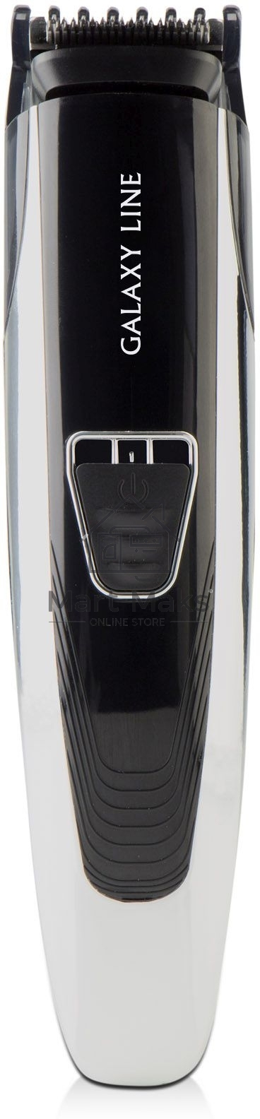 Набор для стрижки Galaxy Line GL 4154,черный с серебристым, аккумуляторный, лезвия из япон. нержав. стали, индикатор работы и заряда, вр. непрер. раб. 45 мин, регулировка длины стрижки (2; 5; 10; 15мм), нож шириной 41 мм, триммер шир. 25 мм, головка вращ.