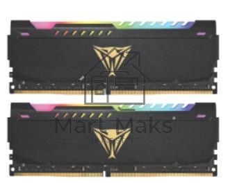 Оперативная память Patriot Viper Steel, DDR4, 16GB (2x8GB), 3600MHz, CL20, DIMM, с радиатором, RGB, черный