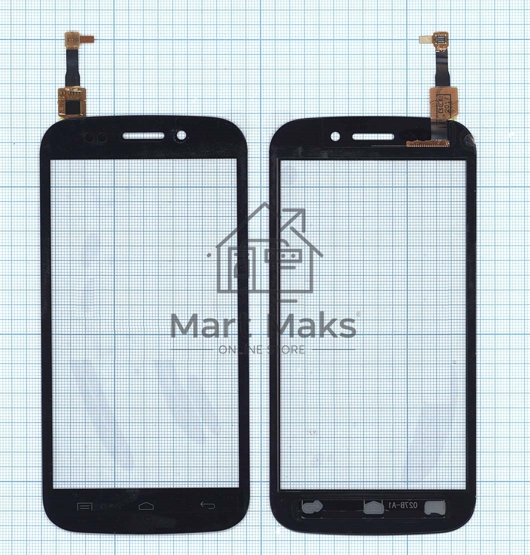 Сенсорное стекло (тачскрин) для Micromax A210 Canvas 4, черное