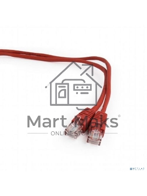 Патч-корд UTP Cablexpert кат.5e, 0.5м, литой, многожильный (красный)