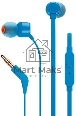 Наушники JBL Tune 110, 3.5 мм, внутриканальные, синий