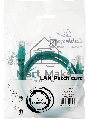Патч-корд Premier PP6U-1M/G 10000Гбит/с UTP 4 пары cat6 CCA molded 1м зеленый RJ-45 (m)-RJ-45 (m)