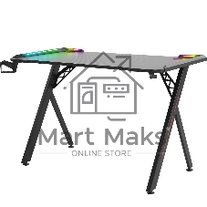 Стол игровой Defender Gamer RGb, подвес круж+гарн., черный, 120