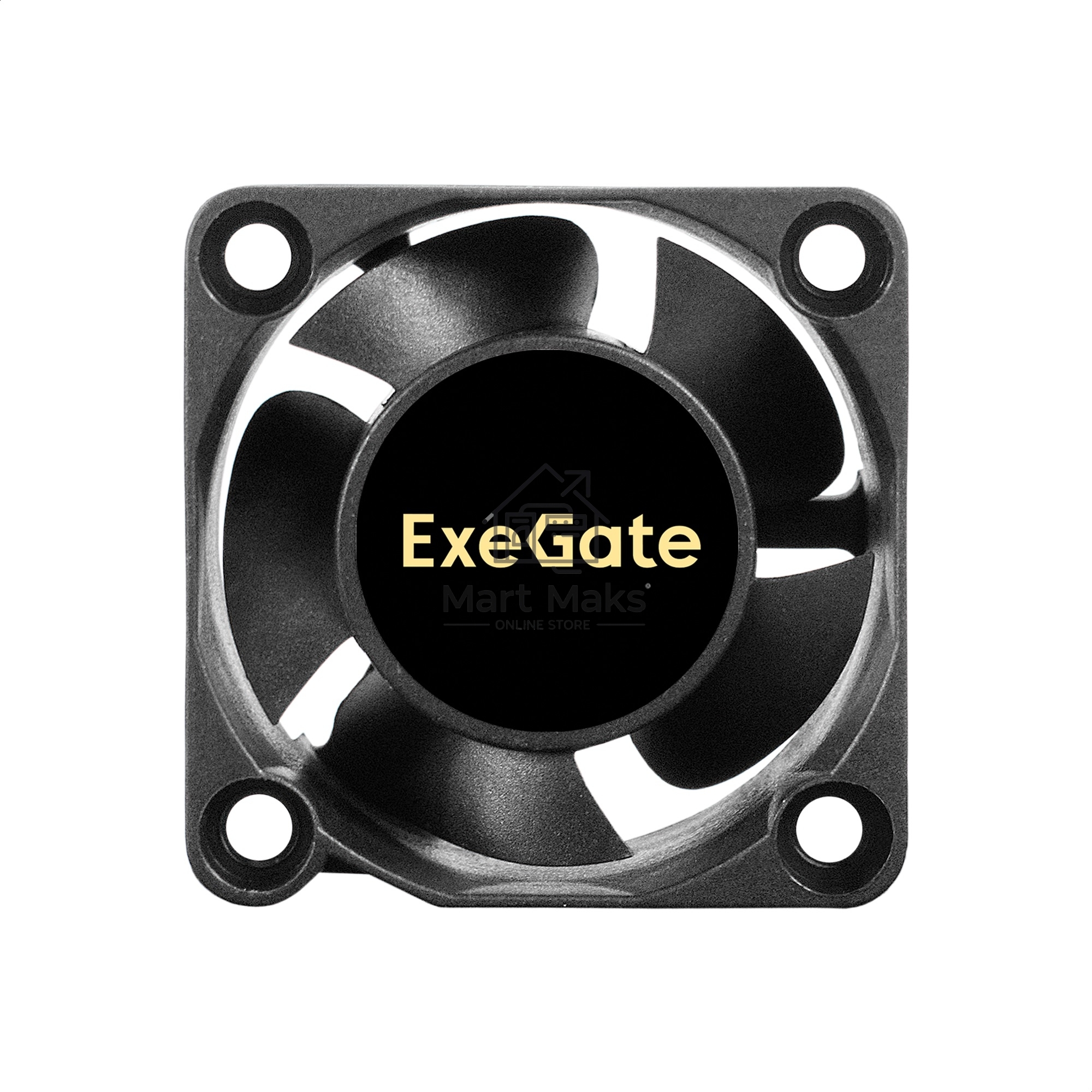 Вентилятор для корпуса ExeGate ExtraSilent ES04020B3P черный, 40 мм, 6300 об/мин, 28 дБ, 3 pin
