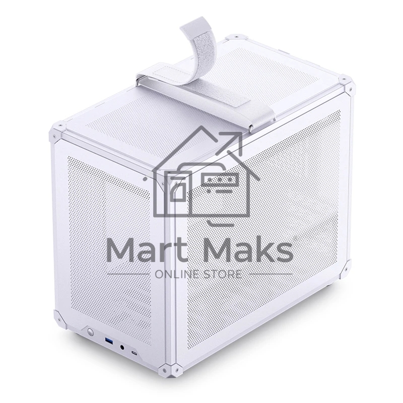 Корпус без блока питания JONSBO C6 MAX Handle, Mini-Tower, TG, no fan, 1xUSB-A 3.0 + 1xUSB-C 3.1, mATX, mITX White