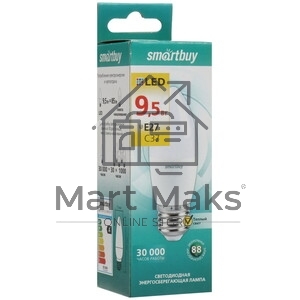 Лампа светодиодная Smartbuy SBL-C37-9_5-40K-E27 (LED) Лампа свеча C37-9,5W/4000/Е27