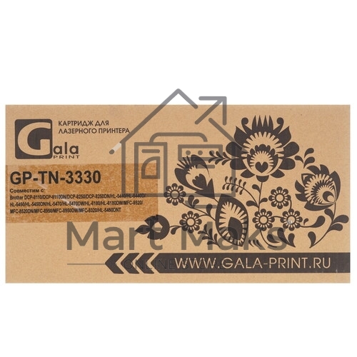 Картридж GalaPrint GP-TN-3330 для принтеров Brother DCP-8110/DCP-8110DN/DCP-8250/DCP-8250DN/HL-5440/HL-5440D/HL-5450/HL-5450DN/HL-5470/HL-5470DW/HL-6180/HL-6180DW/MFC-8520/MFC-8520DN/MFC-8950/MFC-8950DW/MFC-8320/HL-5450DNT 3000 копий