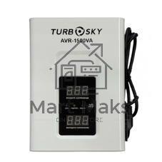 Стабилизатор напряжения Turbosky AVR-1500VA 1.5кВА однофазный черный