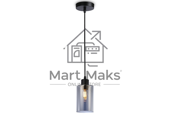 Светильник Ambrella light TR3695 BK/SM черный/дымчатый E27 max 40W D100*1000