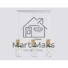 Светильник Ambrella light TR8499/3 WH/WD белый/дерево E27/3 max 60W 550*100*1000