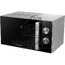 Микроволновая печь Rondell RDE-MW208 серебристый/черный, 20 л, 700 Вт, переключатели - поворотный механизм
