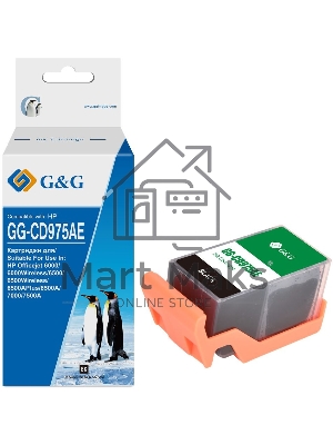 Картридж струйный G&G GG-CD975AE черный (56.6 мл) для HP Officejet 6000/6500/6500A/7000/7500A