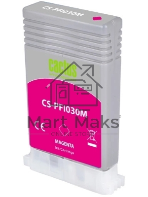 Картридж струйный Cactus CS-PFI030M PFI-030M пурпурный (55мл) для Canon imagePROGRAF TA-20/30