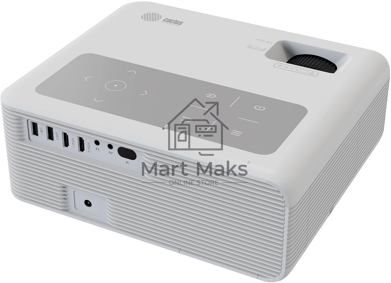 Проектор Cactus CS-PRM.01WT.Full HD LCD 19000Lm LS 700Lm ANSI (1920x1080) 2500:1 ресурс лампы:50000часов 2xUSB typeA 2xHDMI 1.8кг