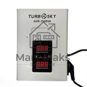Стабилизатор напряжения Turbosky AVR-1500VA 1.5кВА однофазный черный
