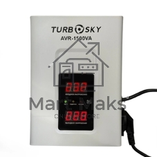 Стабилизатор напряжения Turbosky AVR-1500VA 1.5кВА однофазный черный