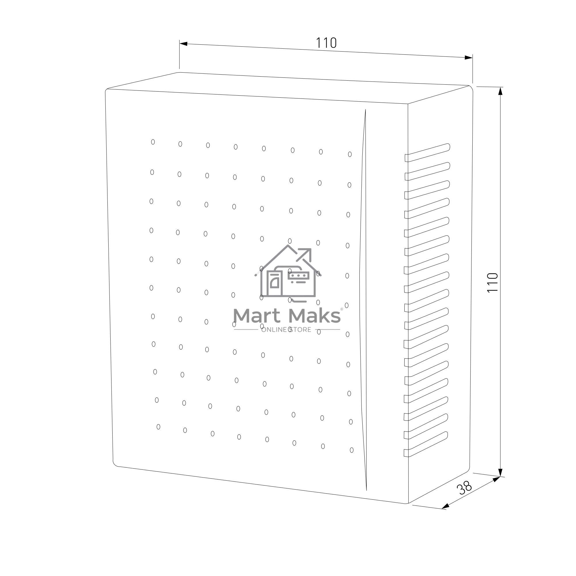 Звонок электрический бытовой (дверной) DBQ26M WM 1M IP44 / Серый