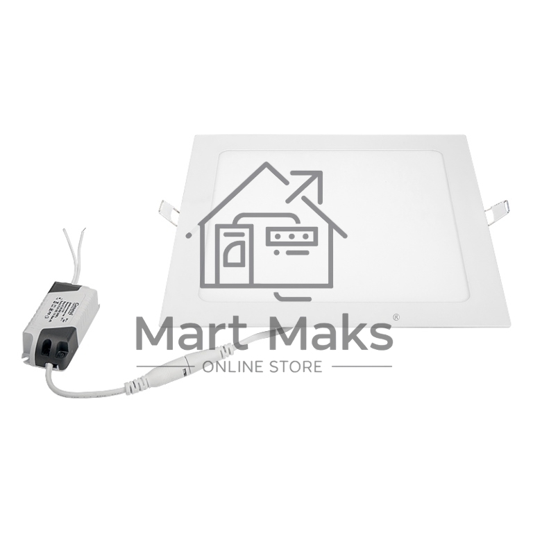 Панель светодиодная встраиваемая квадрат 18Вт 230В 6500К 225мм белая IP40 General GLP-SW13-225-18-6