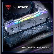 Оперативная память Patriot Viper Xtreme 5, DDR5, 32Gb (2x16Gb), 8000MHz, CL38, DIMM, с радиаторами, RGB, серебристый
