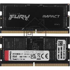 Оперативная память Kingston Fury Impact, DDR5, 64Gb (2x32Gb), 5600MHz, CL40, SO-DIMM