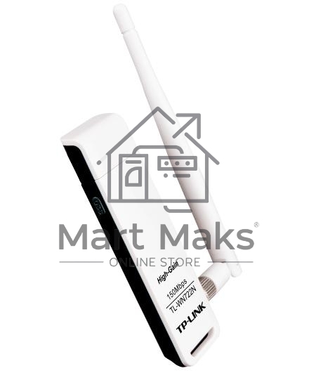Адаптер TP-Link SOHO TL-WN722N 150Mbps High Gain Wireless N USB Adapter with Cradle, 1T1R, 2.4GHz, 802.11n/g/b, 1 detachable antenna