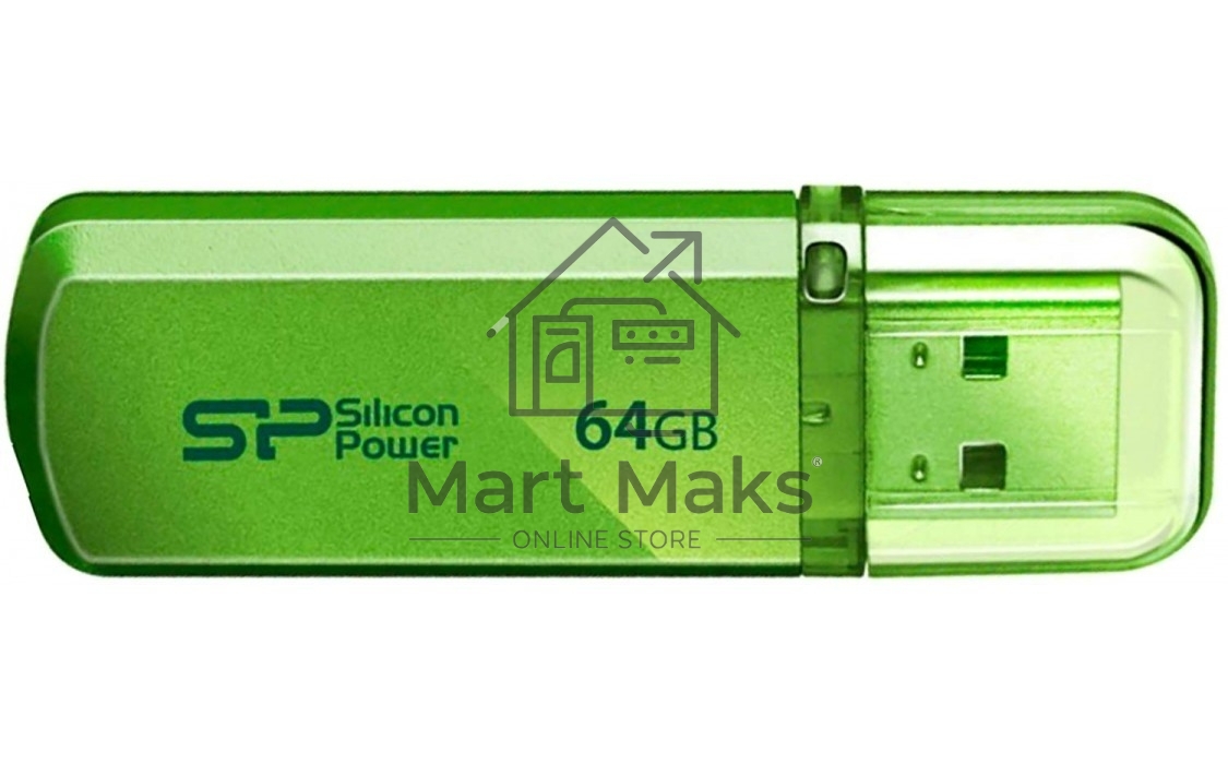 Флешка USB R/W R/W 64Gb Helios 101 SP064GBUF2101V1N USB2.0 зеленый