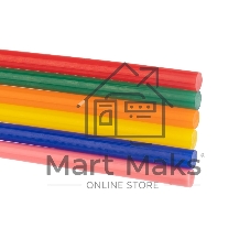 Клеевые стержни Rexant, Ø7 мм, 100 мм, цветные, 12 шт., блистер