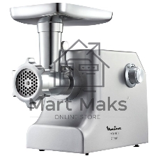 Мясорубка электрическая Moulinex ME858D32 серебристый, 2100 Вт, 5.5 кг/мин, реверс, защита от перегрузки, насадки - 8