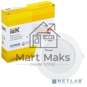 Светильник Iek LDVO0-1613-12-4000-K01 LED ДВО 1613 белый круг 12Вт 4000К IP20 пластик. корпус, диам 145 мм