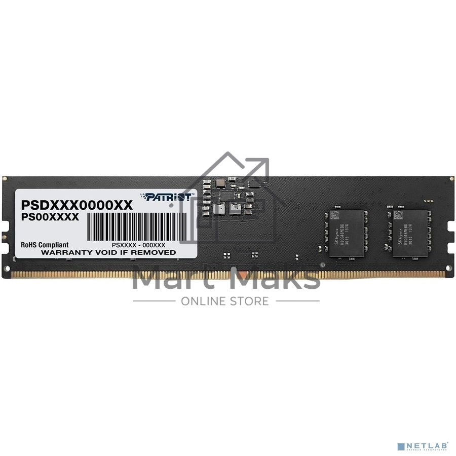 Оперативная память Patriot Signature, DDR5, 16GB (1x16 GB), 5600 MHz, CL46, DIMM
