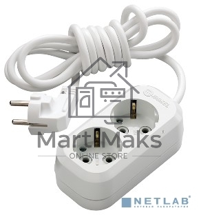 Удлинитель 2 гн 2 м с\з Makel MGP112