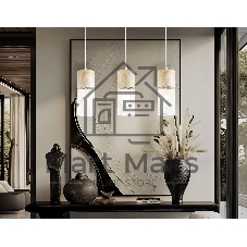 Светильник Ambrella light TR8499/3 WH/WD белый/дерево E27/3 max 60W 550*100*1000