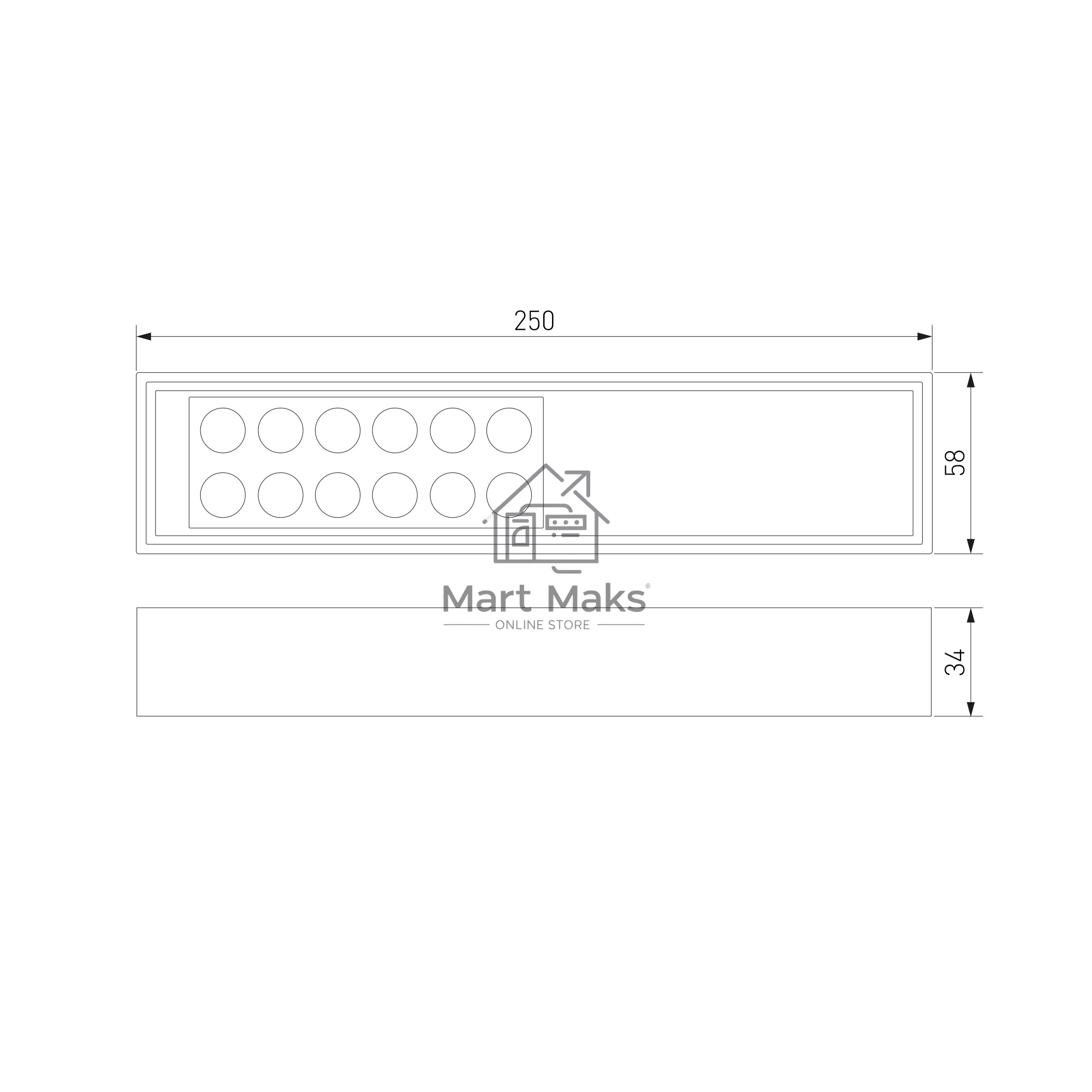 25114/LED 9W 4000K / Светильник потолочный светодиодный / черный