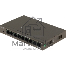 Коммутатор Tenda TEG1109P-8-102W, 8×1 Гбит/с PoE + 1×1 Гбит/с Uplink, неуправляемый