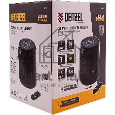 Тепловентилятор керамический Denzel DTFC-2000, 1000/2000 Вт, 20 м2, пульт, 3 режима, термостат