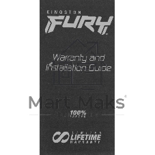 Оперативная память Kingston Fury Beast, DDR5, 16Gb (1x16GB), 6000MHz, CL30, DIMM, с радиатором, белый