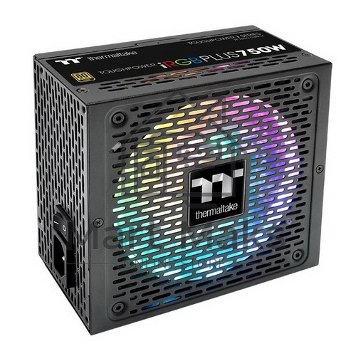 Блок питания Thermaltake Toughpower iRGB PLUS 750W RTL (PS-TPI-0750F3FDGE-1), 750Вт, 80 PLUS Gold, 140мм, модульный, черный
